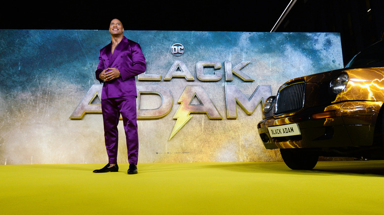 Dwayne Johnson at a Black Adam event