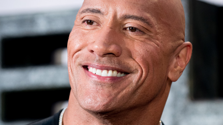 Dwayne Johnson at a Black Adam event