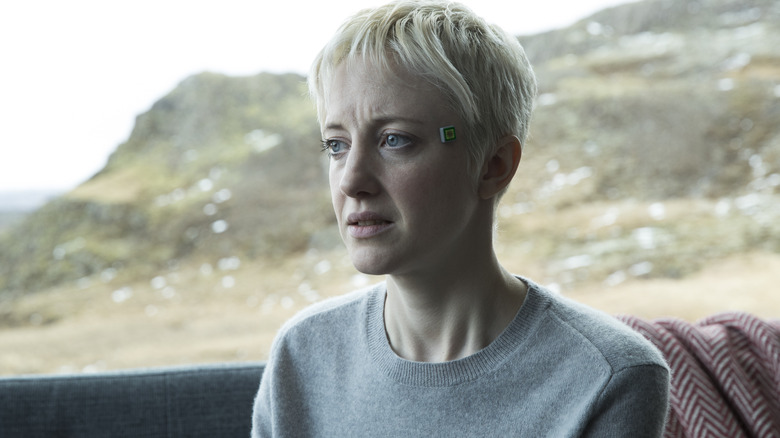 Woman with neural implant