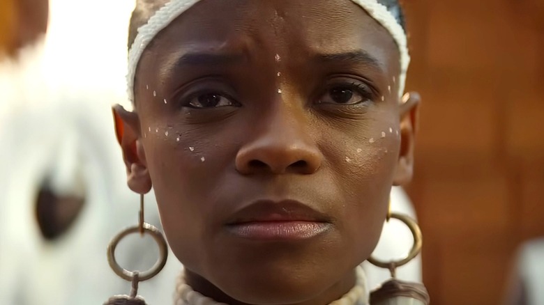 Shuri looks mournful in close-up