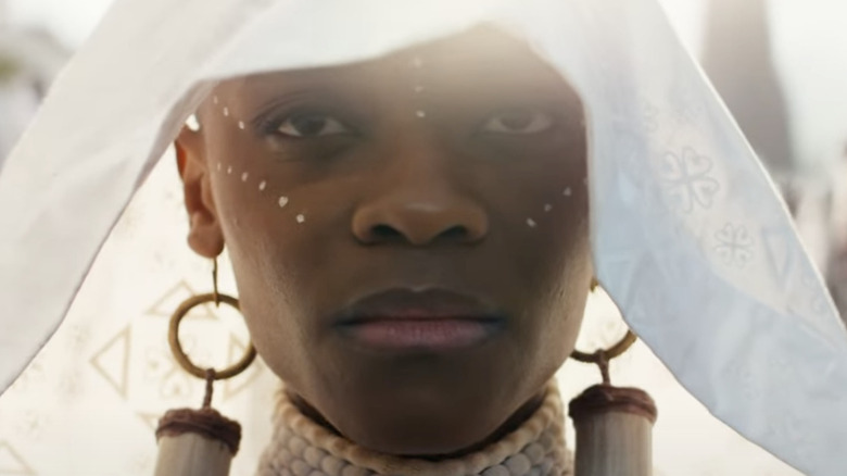 Shuri wears white shroud