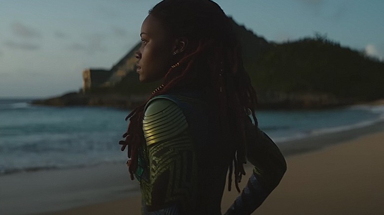 Nakia standing on the beach