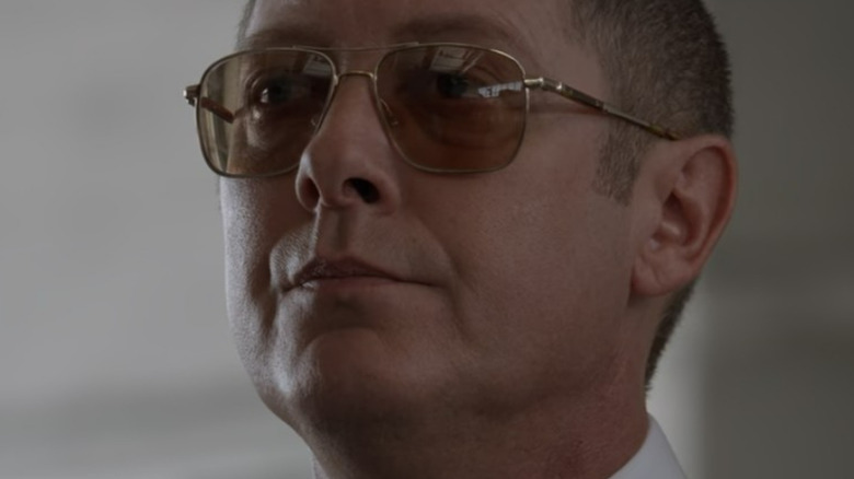 Reddington staring down a gun barrel 