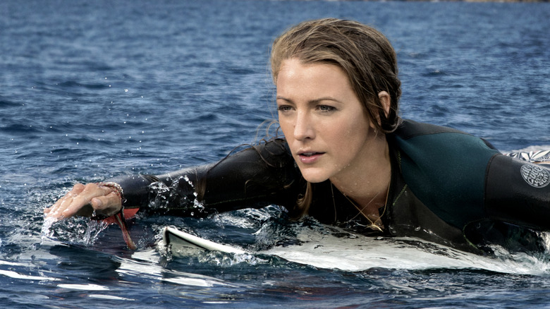 Nancy on a surfboard