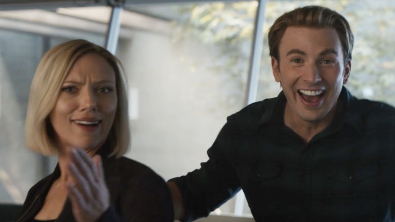 Chris Evans and Scarlett Johansson Avengers Endgame blooper reel