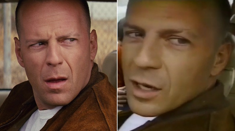 Bruce Willis in car 