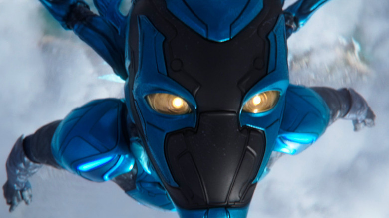 Blue Beetle flying