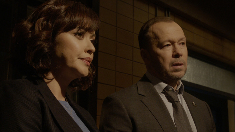 Maria and Danny look concerned on "Blue Bloods"