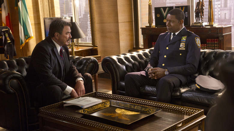Donald Kent and Frank talk in "Blue Bloods"
