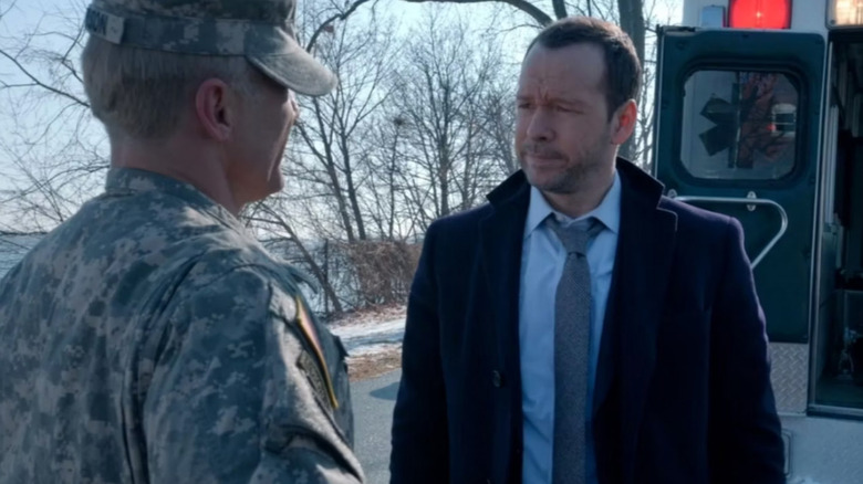 Danny talks to a veteran