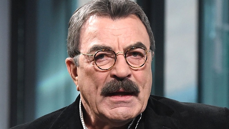 Tom Selleck wearing glasses