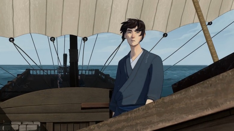 Mizu in a ship heading to London
