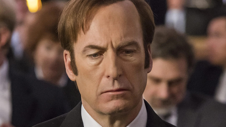 Bob Odenkirk looking down