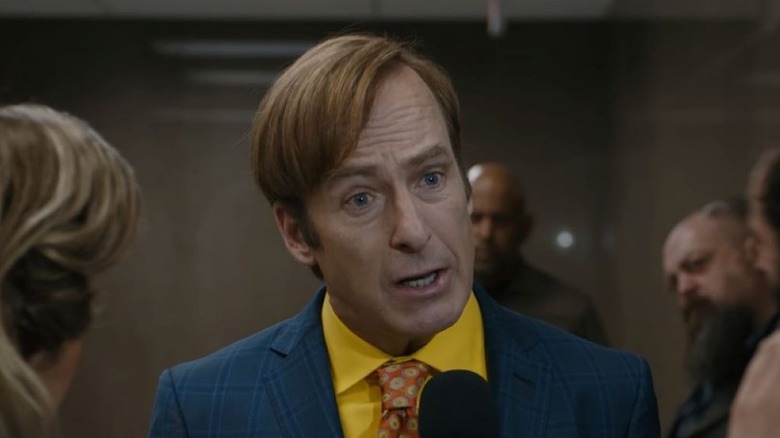 Saul Goodman wearing a yellow shirt