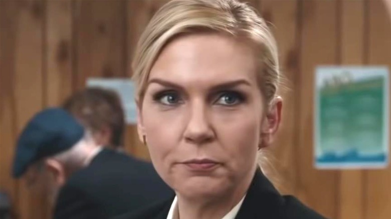 Rhea Seehorn looks offscreen as Kim Wexler in Better Call Saul