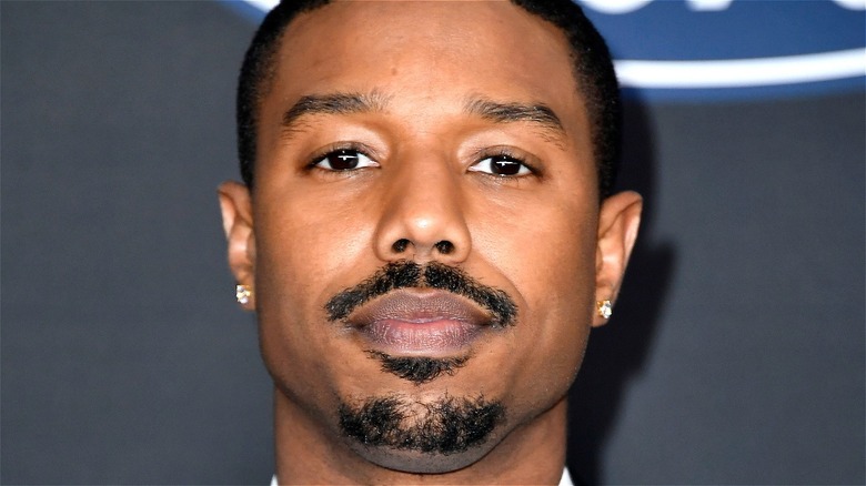 Michael B. Jordan press earrings