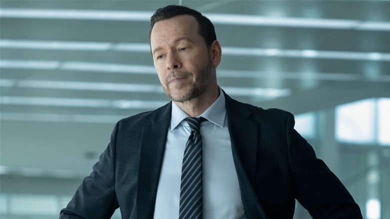 Danny Reagan looking serious in "Boston Blue"