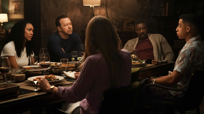 The Reagans and Silvers meet for dinner in "Boston Blue" (2025)