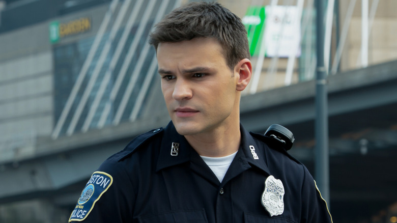 Sean Reagan is annoyed in "Boston Blue"