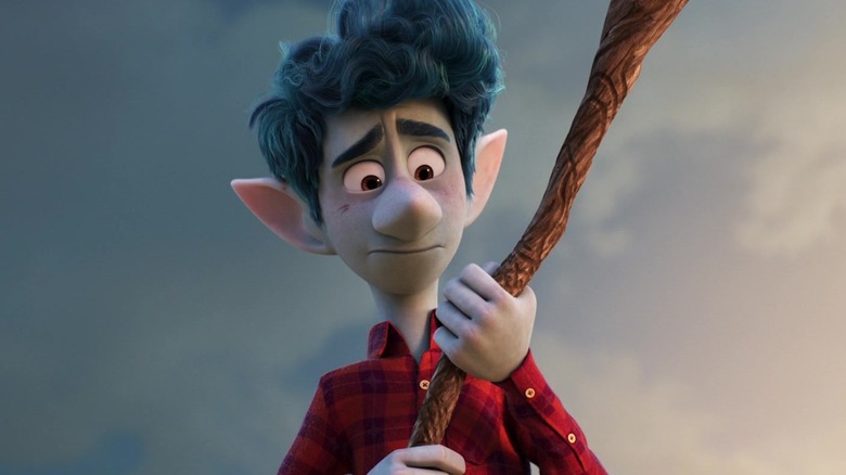 Ian clinging to his wizard's staff