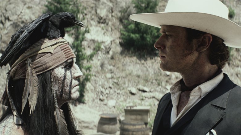 Armie Hammer and Johnny Depp in The Lone Ranger (2013)