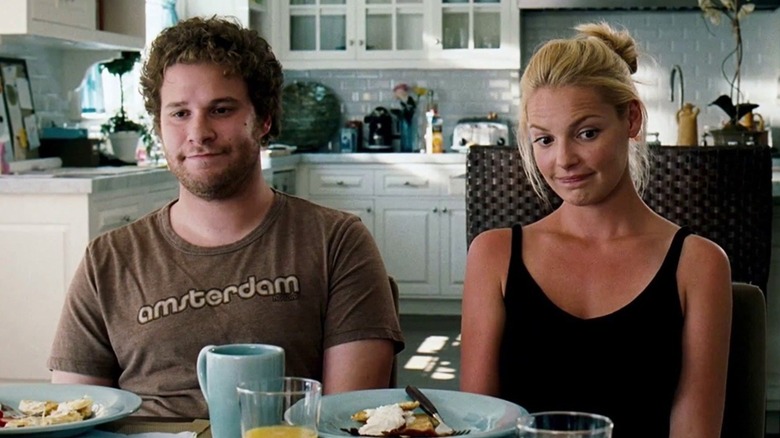 The two leads of Knocked Up sitting around awkwardly at breakfast (2007)