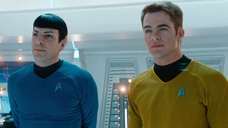 Spock and Kirk in uniform in Star Trek Into Darkness (2013)
