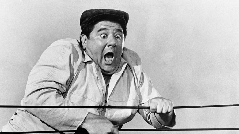 Buddy Hackett wide-eyed