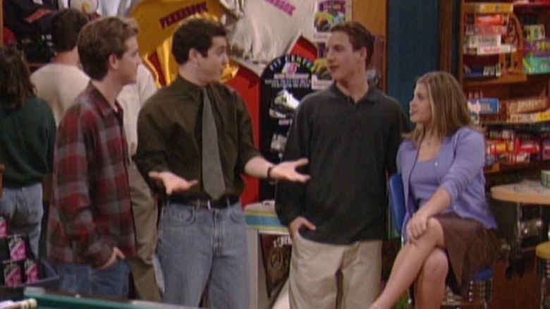 Shawn, Stuart, Cory, and Topanga talking