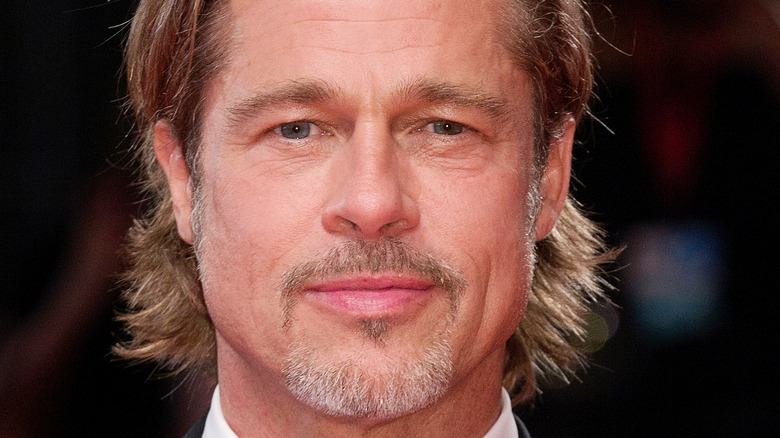 Brad Pitt posing on red carpet