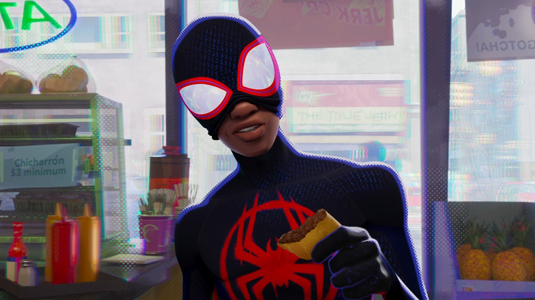Spider-Man eating