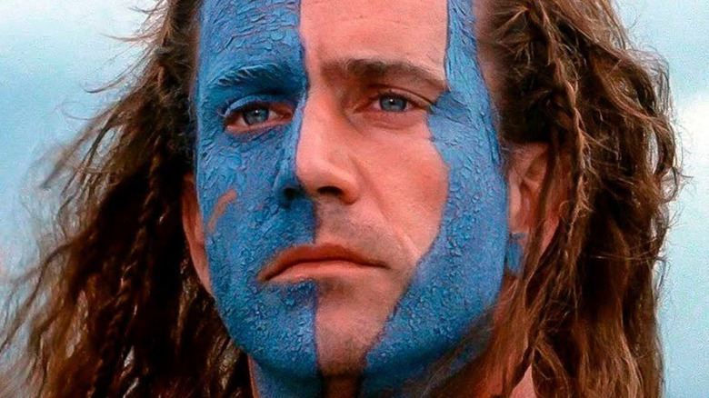 Mel Gibson with a blue face 