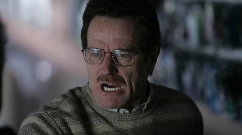 Bryan Cranston as Walter looking angry