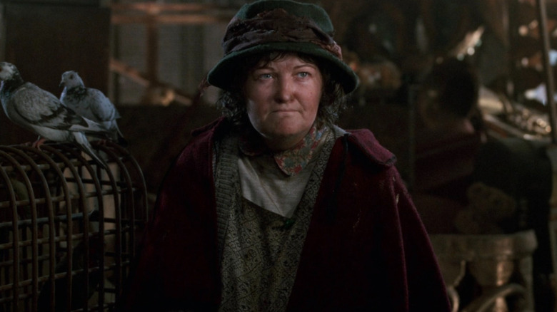 Pigeon Lady by her birdcage in Home Alone 2: Lost in New York
