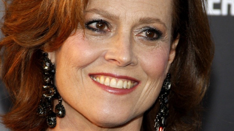 Close-up of Sigourney Weaver smiling
