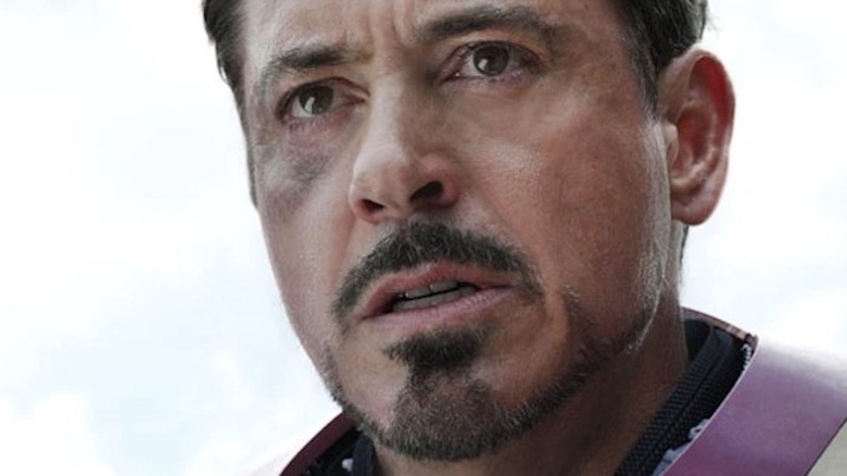 Tony Stark wearing the Iron Man suit 