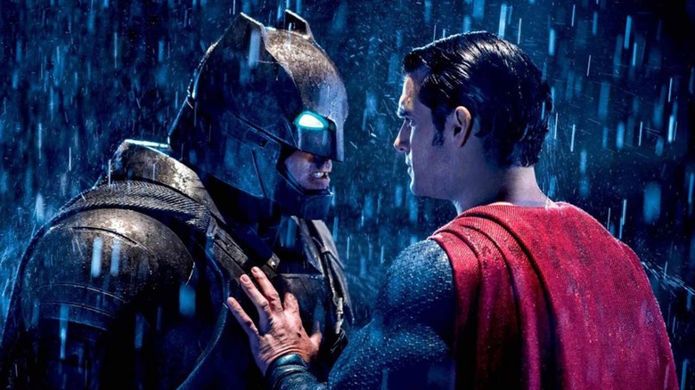 Batman confronts Superman