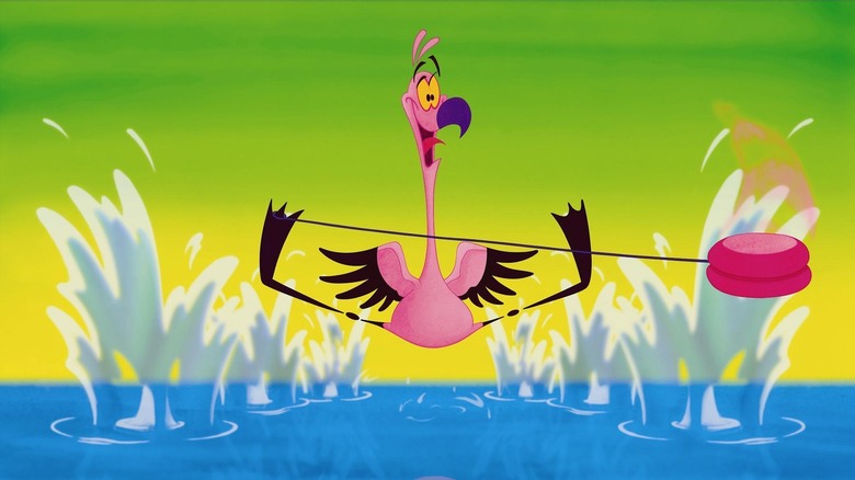 A flamingo playing the yo-yo in Fantasia 2000 (2000)