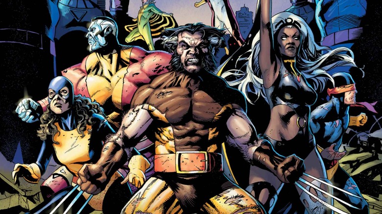 Wolverine wielding his claws before the X-Men on the cover of "X-Men: Days of Future Past Prequel"