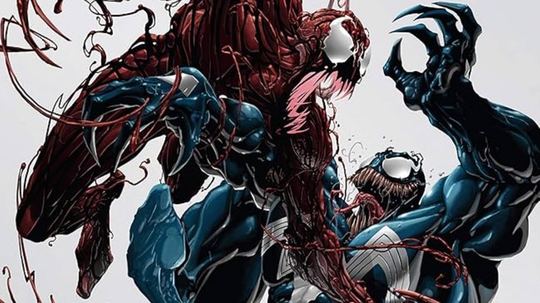 Venom fighting Carnage on the cover of "Venom Carnage" Volume 1