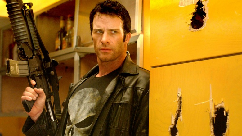 The Punisher holding an M209 in "The Punisher"