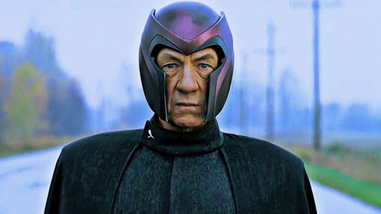 Magneto standing on a road in X-Men: The Last Stand