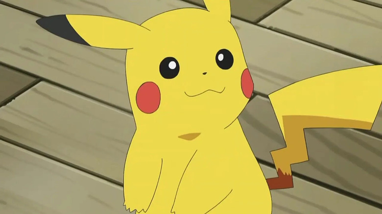 Pikachu looking happy