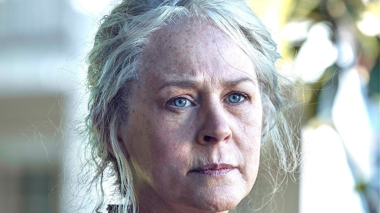 Carol in The Walking Dead looking stoic