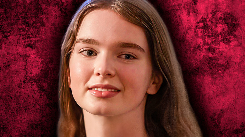 Carrie White smiling in Amazon Prime Video's Carrie