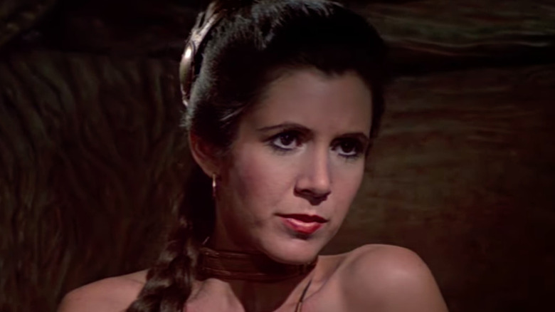 Princess Leia in a gold bikini