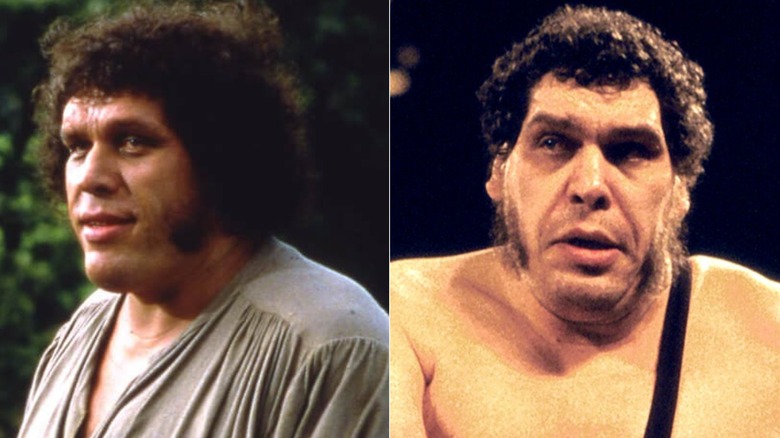 Fezzik and Andre the Giant side by side