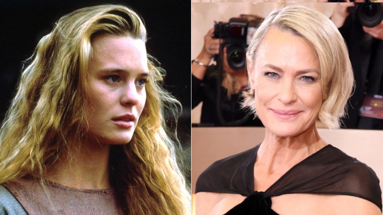 Buttercup and Robin Wright side by side