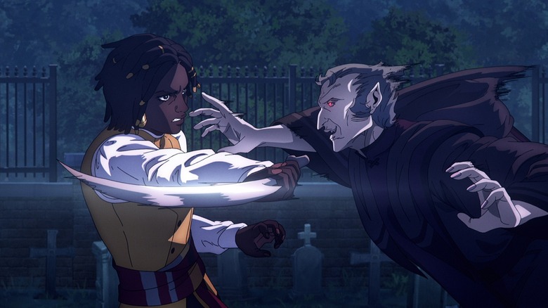 Annette fighting vampire in Castlevania: Nocturne (2023)