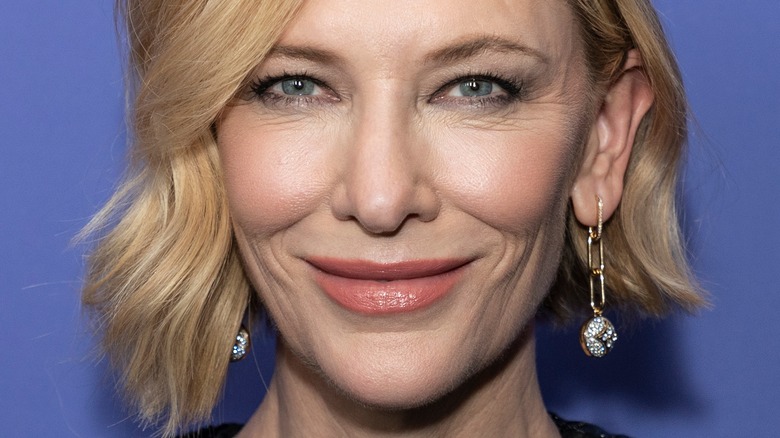 Cate Blanchett wearing diamond earings 